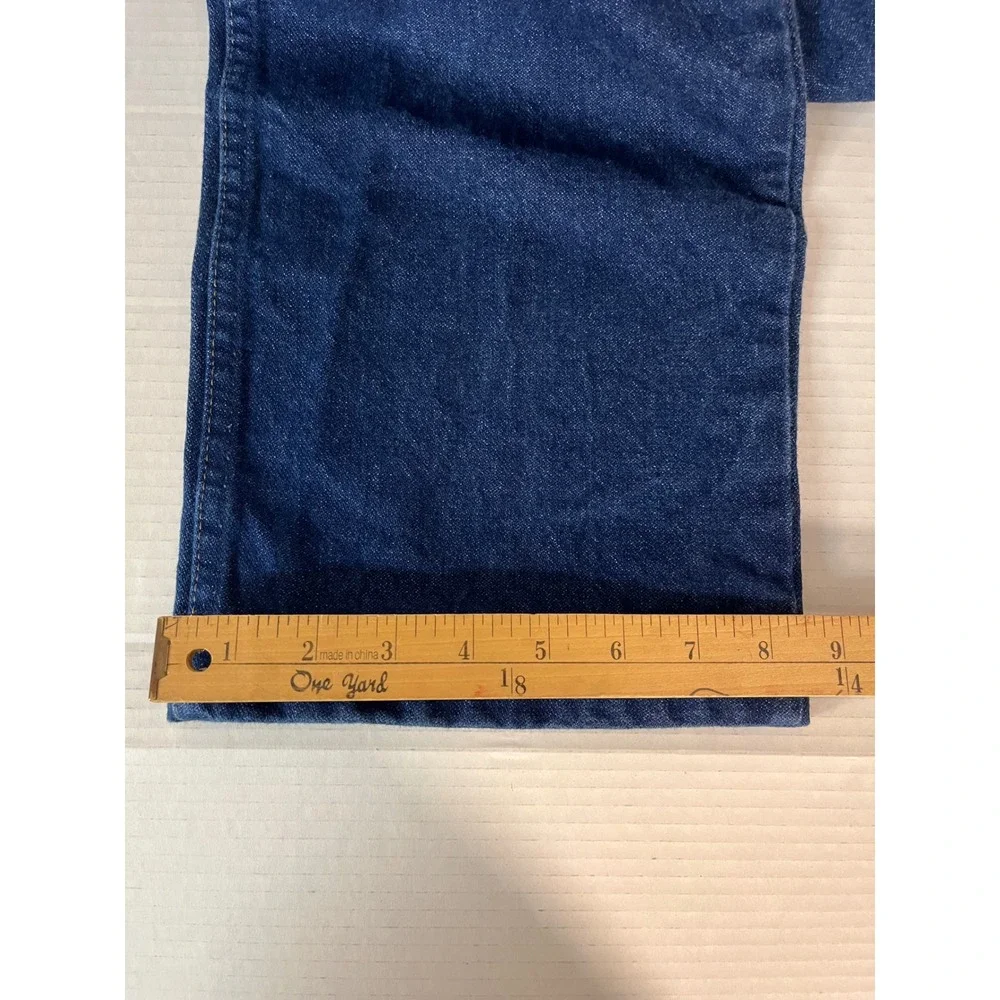 Wrangler 13MWZPW Cowboy Cut Jeans Mens 38x32 Blue Excellent Straight Leg Denim